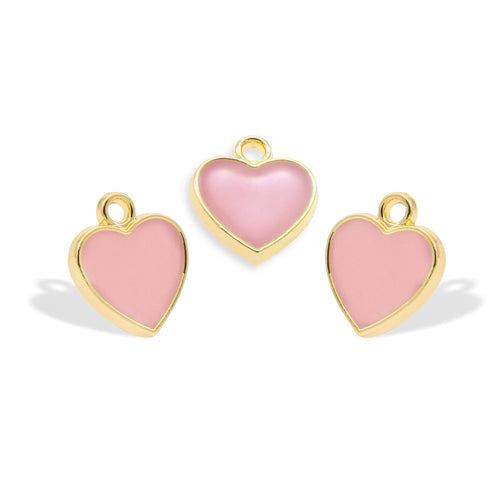 Dije de corazon con esmalte 11mm 100gramos