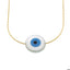 Collar delgado ojo madre perla 38cm