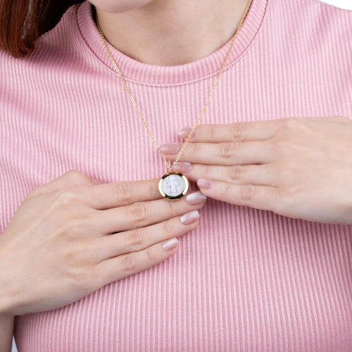 Collar madre perla san benito doble vista 45cm