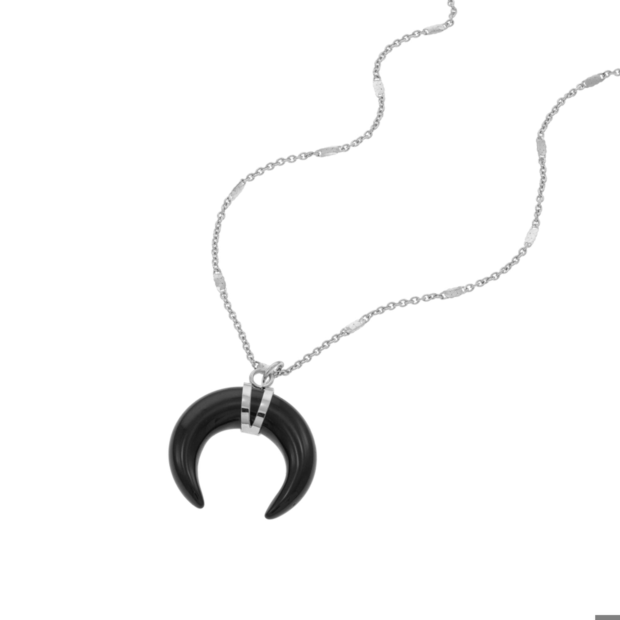 Collar luna de piedra onix 45cm