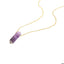Collar piedra hexagonal amatista 45cm