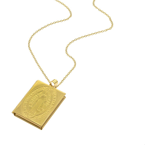 Relicario libro san benito 44cm