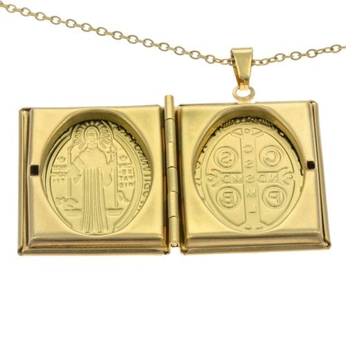 Relicario libro san benito 44cm