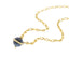 Collar piedra lapizlazuli saturno cristales 49cm