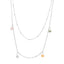 Collar doble con piedras colgantes 40-45cm