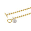 Collar balines broche t y concha 54cm