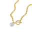 Collar balines broche t y concha 54cm