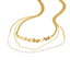 Collar triple perlas y mariposas 40-50cm
