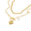 Collar doble broche t corazon 40-45cm