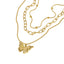 Collar triple mariposa colgante 40-50cm