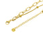 Collar doble cruz arroz cristal 40-45cm