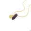 Collar piedra hexagonal amatista flor de la vida 45cm