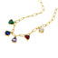 Collar cristal geometrico multicolor 45cm