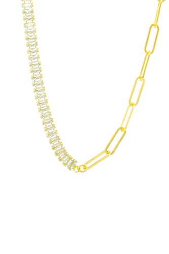 Collar con circonia baguette 45-50cm