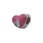Charm corazon esmaltado rosa circonia 10mm