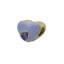 Charm corazon esmaltado azul circonia 10mm