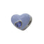 Charm corazon esmaltado azul circonia 10mm
