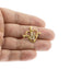 Dije corazon flecha cristal 24mm