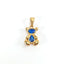 Dije oso cristal azul 26mm