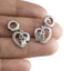 Set charm corazones cristales multicolor 12mm