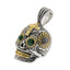 Dije calavera cristal esmeralda 26mm