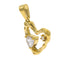 Dije Corazon Martillado Cristal 24MM Dorado