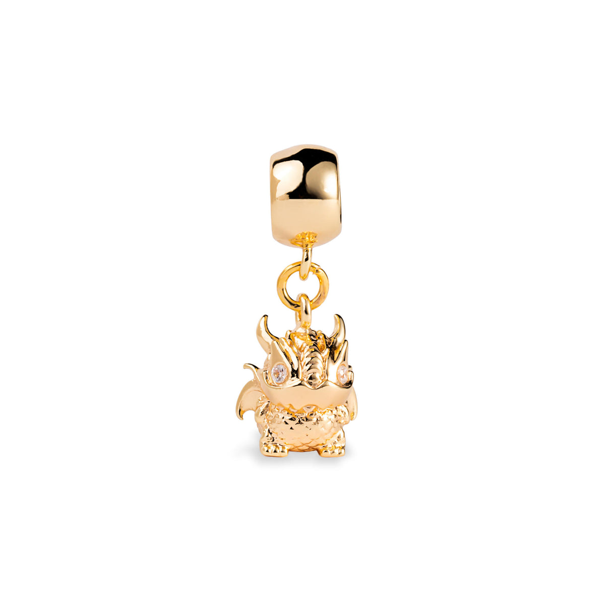 Charm de dragon colgante con circonias 23mm