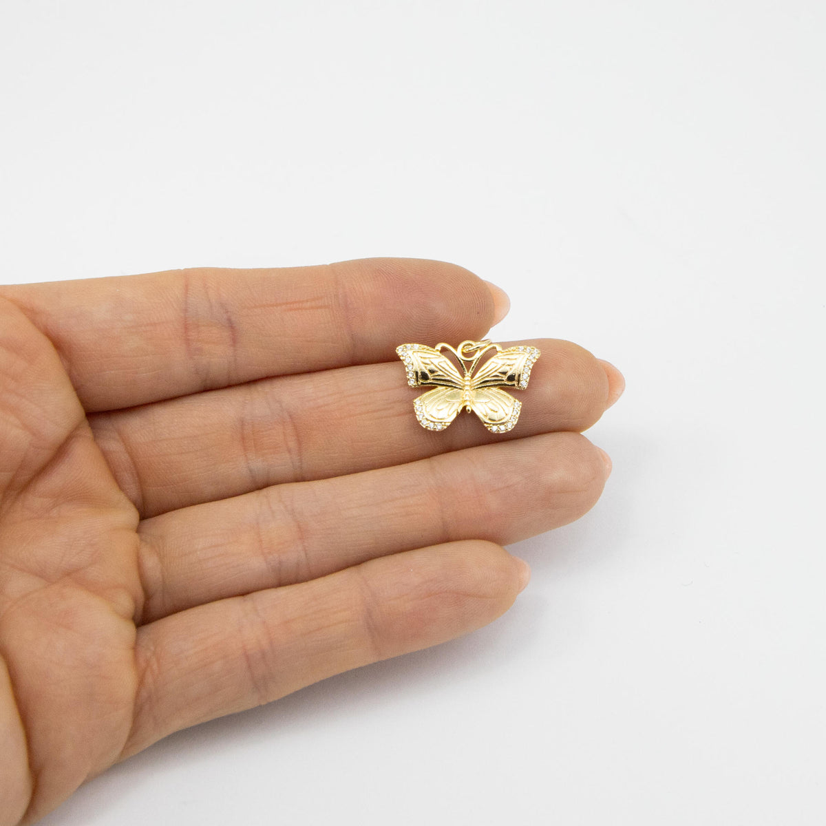 Dije circonia mariposa 14mm