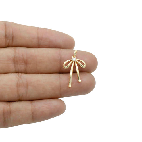 Dije moño liston circonia 20mm