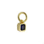 Dije circonia azul cuadrado bicelado 4x4mm