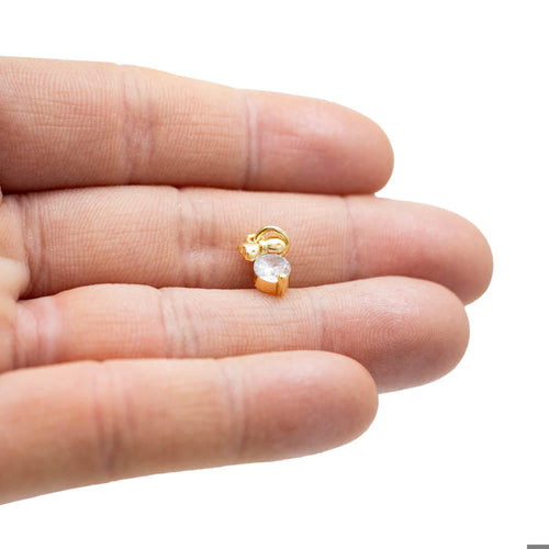 Dije rondel y circonia 4mm