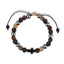 Pulsera ajustable de vinipiel con Cruces y piedra natural 8mm