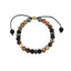 Pulsera ajustable de vinipiel con piedra natural 8mm
