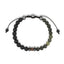 Pulsera ajustable de vinipiel con piedra natural 8mm