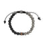 Pulsera ajustable de vinipiel con piedra natural 8mm