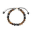 Pulsera ajustable de vinipiel con piedra natural 8mm
