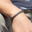 Pulsera barbada doble 17cm