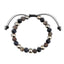 Pulsera ajustable de vinipiel con piedra natural 8mm
