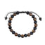 Pulsera ajustable de vinipiel con piedra natural 8mm