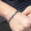 Pulsera eslabon largo rectangular 22cm