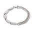 Pulsera doble estilo barbada y eslabon 20cm