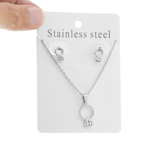 Juego diseño de anillo calado liso 45cm