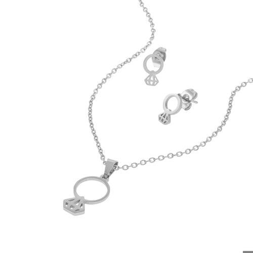 Juego diseño de anillo calado liso 45cm