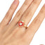 Anillo ajustable sagrado corazon con esmalte rojo y circonia 15mm