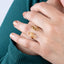 Anillo media flor ajustable