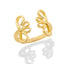 Anillo media flor ajustable