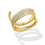 Anillo en espiral circonias 13mm