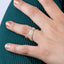 Anillo en espiral circonias 13mm