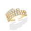 Anillo lineas irregulares circonias ajustable