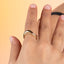Anillo doble linea ondulada circonias ajustable